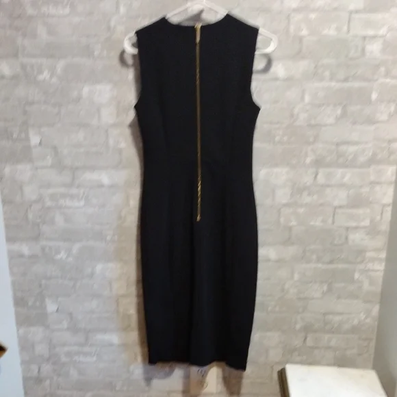 Elegant Black Sleeveless Dress - Picture 3 of 5
